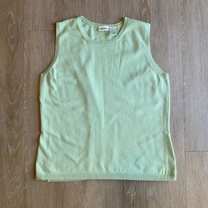 Vintage Cherokee Pastel Mint/Lime Green Knit Cotton Tank Top